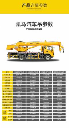 8噸凱馬汽車吊 油電兩用汽車吊 汽車底盤起重機(jī)